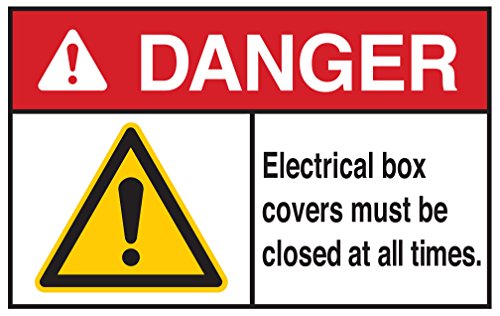 Panneau Brady 144362 Danger Electric Box Covers Must be Closed pour local technique