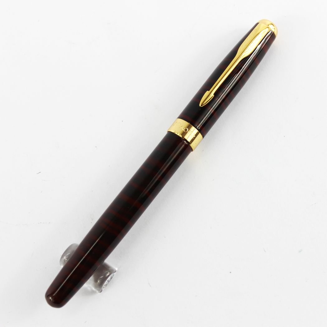 Gullor Noble Elegant Baoer 388 Rollerball Pen with Claret Wavy Stripes