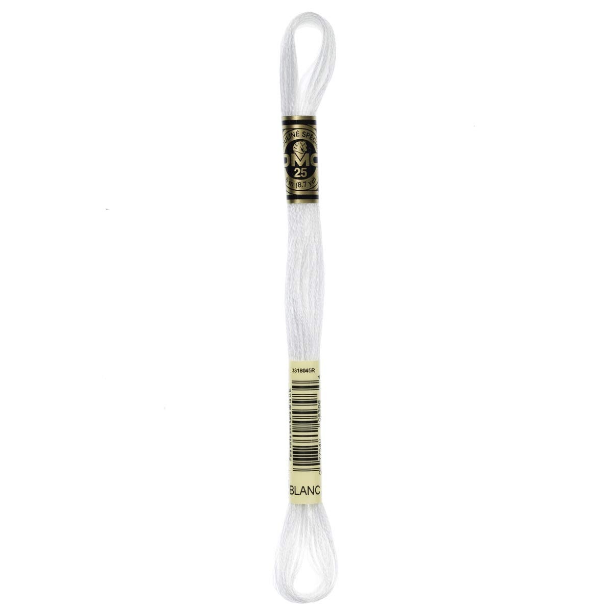 DMC Embroidery Floss Mouline Stranded Cotton Thread for Hand Embroidery and Sewing - Colour No: Blanc - 6 x 8m Skeins — image 1