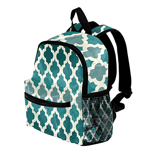 Mini sac à dos enfants 30,5 cm vert émeraude à motif marocain
