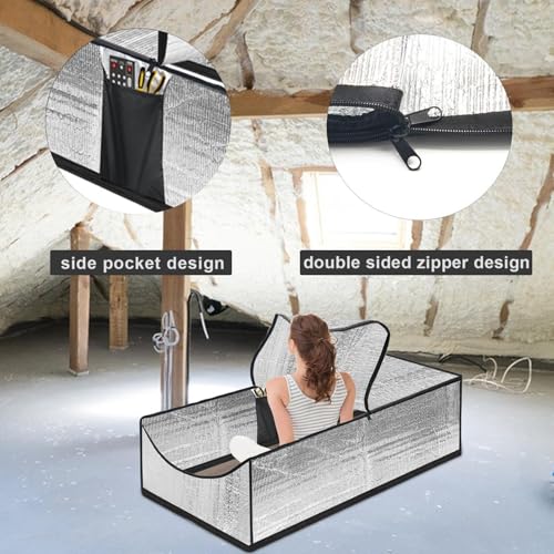 DEMEIHUA Dachluke Isolierung,Dachboden Isolierung,Dachbodentreppe Isolierung,Verdunklung Dachluke,DäMmung Dachboden138 X 63.5 X 28 CM