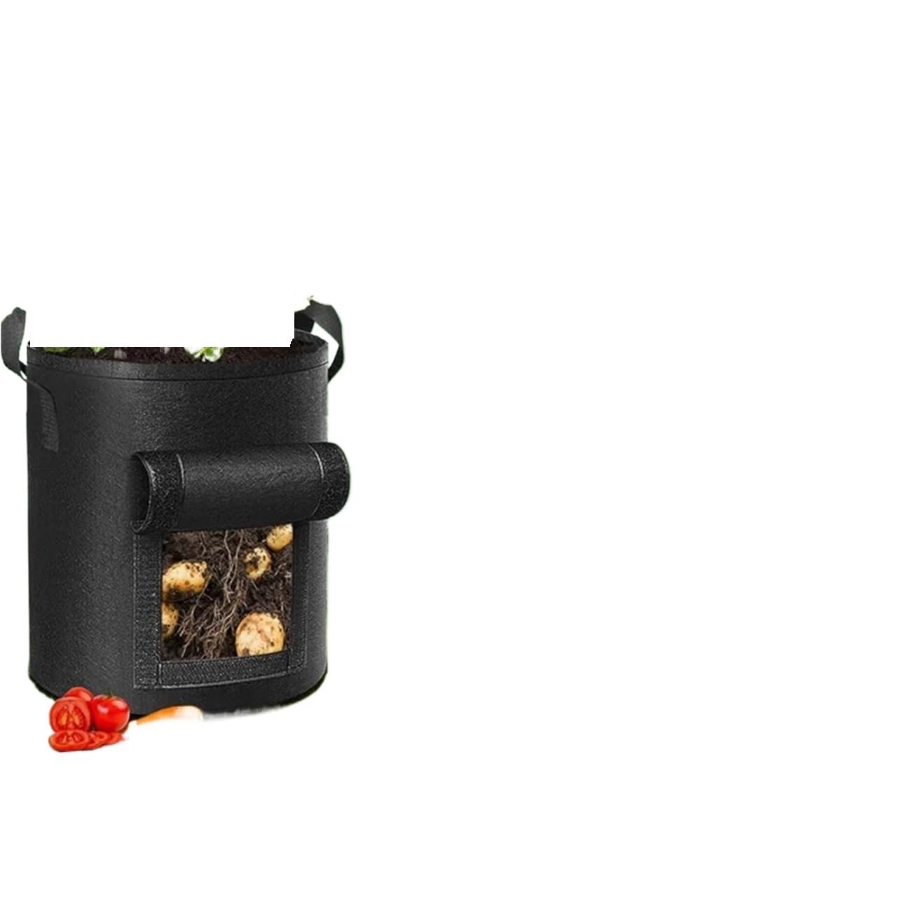 Pflanzsack aus Vlies Stof 2 Stück Kartoffelpflanzbeutel, Gartenpflanzbeutel mit verstärkten Griffen, verdickte Vliespflanzgefäße