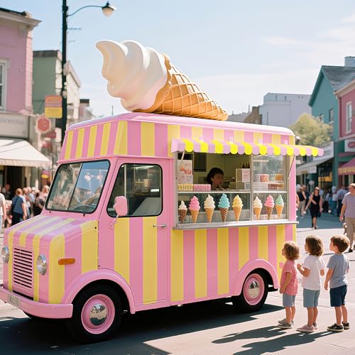 Image of Boao 4 Pcs 3D Cardboard Awning Decor,Pink and Yellow,Striped Style