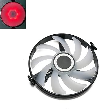 Fits Xfx Amd Radeon Rx 470 480 Rx580 Rx480 Rx470 Crison Graphics Card Fan Replacement Cooler Fan Color Red light 2PCS