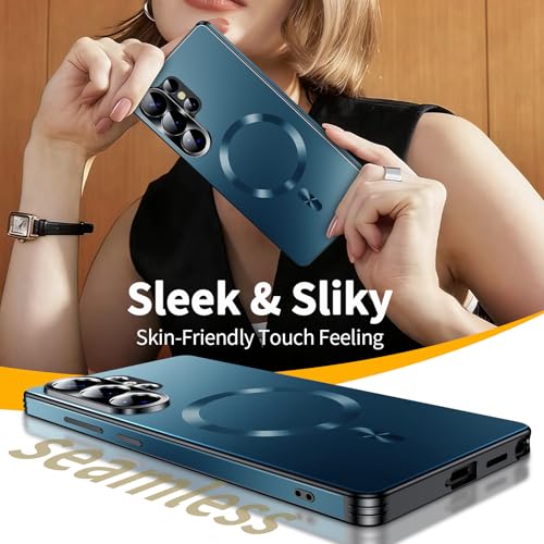 Image of for Samsung Galaxy S26 Ultra Case,Slim Design Compatible with MagSafe,Strong Magnetic Shockproof Military-Grade Protection for Screen & Camera Cover Case for Samsung S26 Ultra,Blue