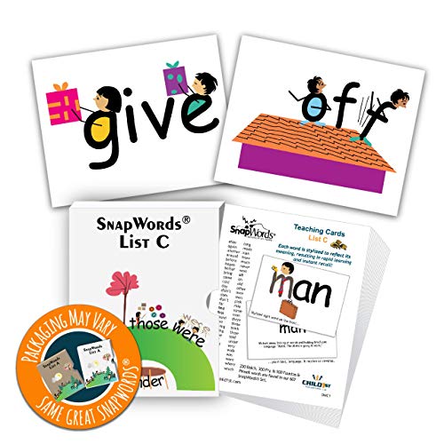 SnapWords List C Teaching Cards - Sight Words