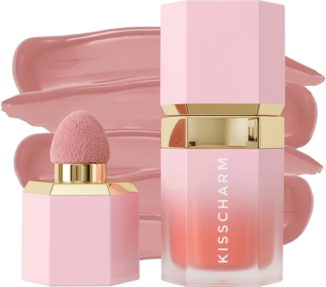 Korean Glow Liquid Blush – Waterproof Cream Blush with Soft Matte Finish | Lightweight, Long-Lasting Cheek Tint for Natural Radiant Look (Pink, Shade May Vary)-picture-31