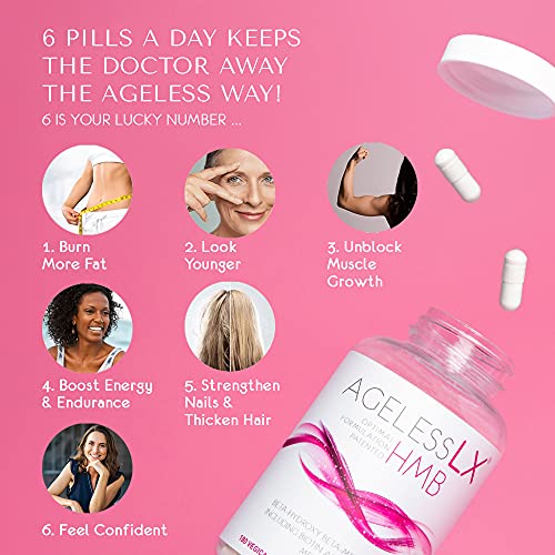 Agelesslx AGLX1 Hmb Collagen Enhancer Plus Vitamin D3, K2, Biotin, Calcium, And Horsetail, For Lean Sculpted Muscles thumb #8
