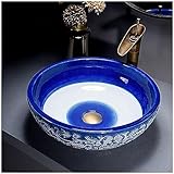 TAILLE : vasque ronde 42 x 14 cm (16,5 x 5,5 po). Le petit évier vasque convient à tous les petits endroits. Le design unique est parfait pour les familles modernes, idéal pour la salle de bain, le vestiaire, les toilettes, les WC, le bureau.