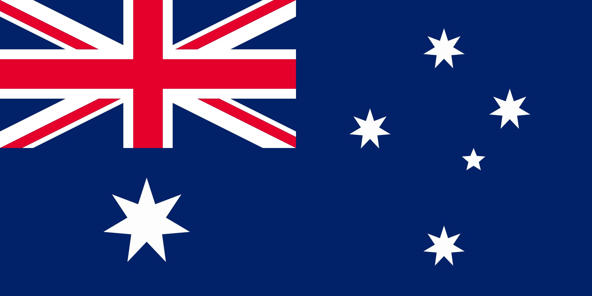 Duża flaga Australia, rysowana przez Boracasli | Flaga krajobrazowa | 1,35 m² | 14,5 m2 | 80 x 160 cm | 30 x 60 cali - 100% wyprodukowano w Niemczech - trwała flaga zewnętrzna