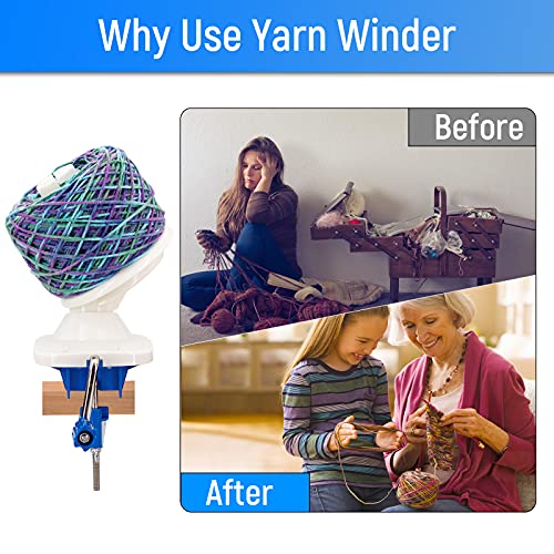 Solidgnik Yarn Ball Winder With Knitting Needles Set, Hand Operated, 4 Ounce Capacity #TOP1