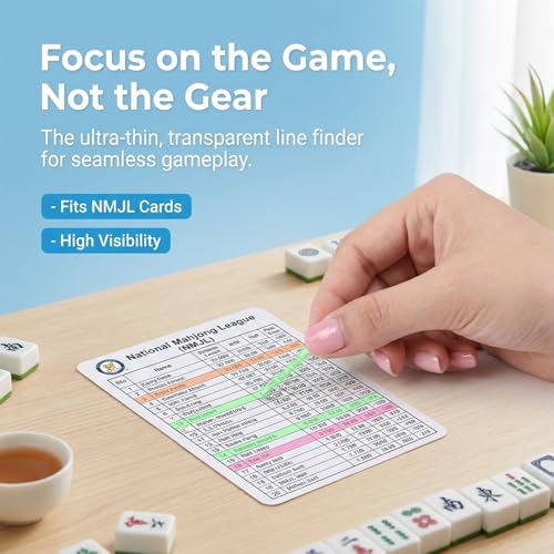 2 Pack Transparent Mahjong Line Finder Notes miniatura 4