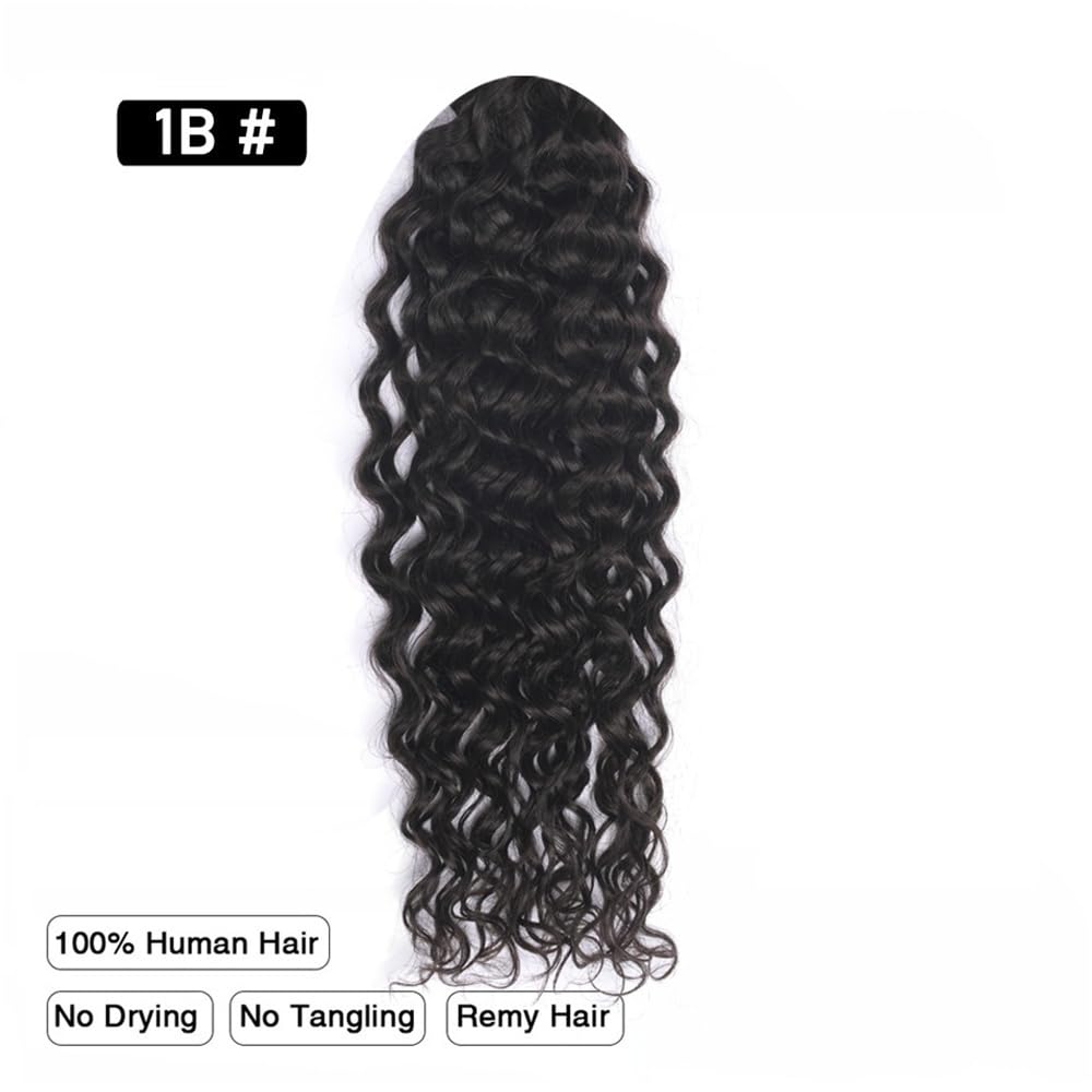 Splatanie włosów Przedłużki z włosów ludzkich Water Wave 100g 14-28 cali kręcone włosy ludzkie do zaplatania Kobieta(28 Inch)
