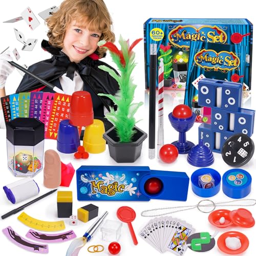 Juego de Magia, Juguetes Niños Niña 6 7 8 9 10 Años Trucos de Magia Juegos Niños 6 7 8 9 Años Regalos Cumpleaños Niños Niña 6-10 Años 60+ Trucos de Magia Regalo Niña 6-9 Años Juguetes para Niños