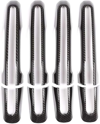 Miniatura 6 de YIWANG ABS manija de puerta de coche cubierta ajuste 8 unids para Land Rover Range Rover Sport 2014-2018 Auto Accesorios (fibra de carbono)