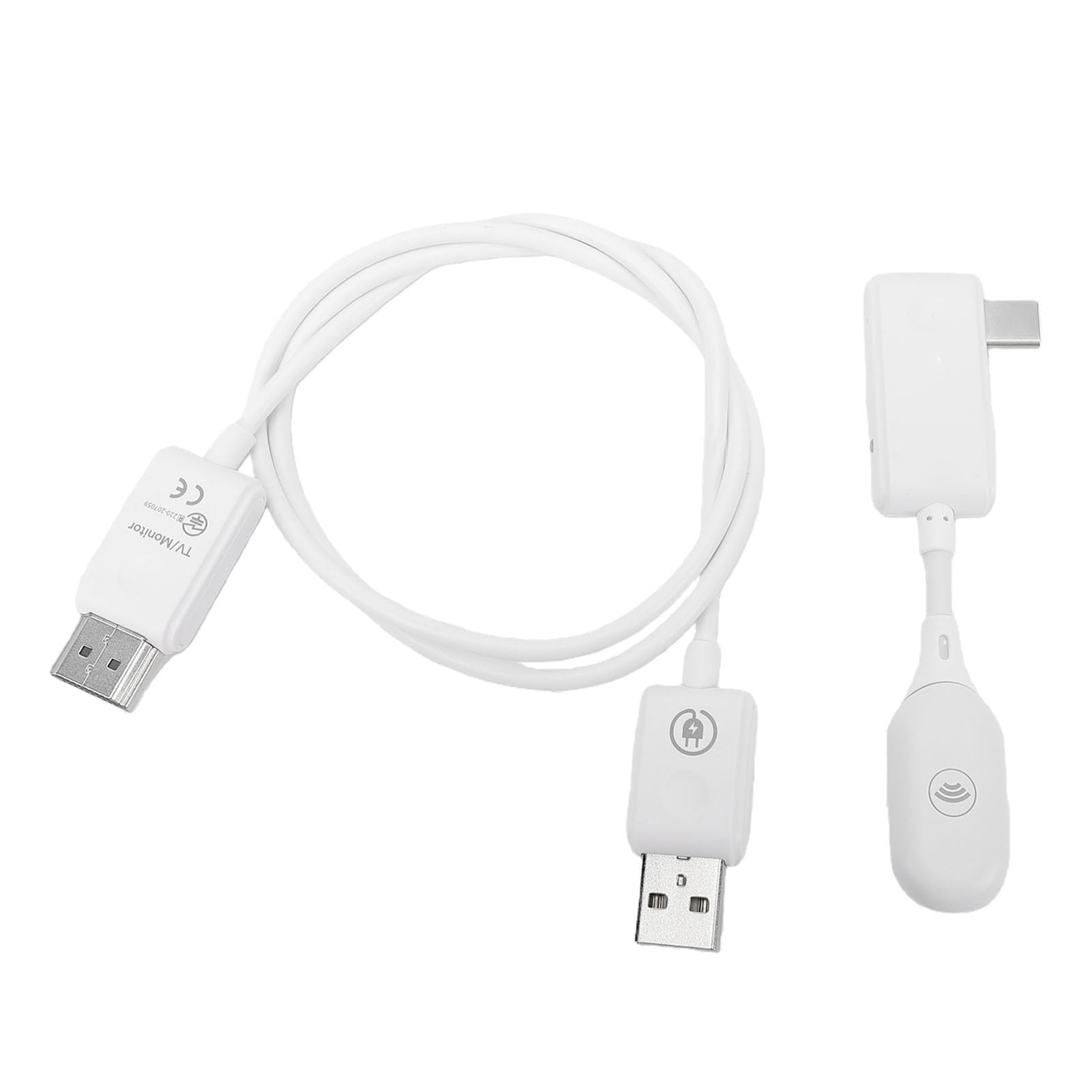 Asixxsix Bezprzewodowy Adapter Wyświetlacza USB C na, 1080P 60 Hz Bezprzewodowy Nadajnik-odbiornik Typu Plug and Play z Zasięgiem 50 M Transmisja 5G do TV Projektor Mirroring