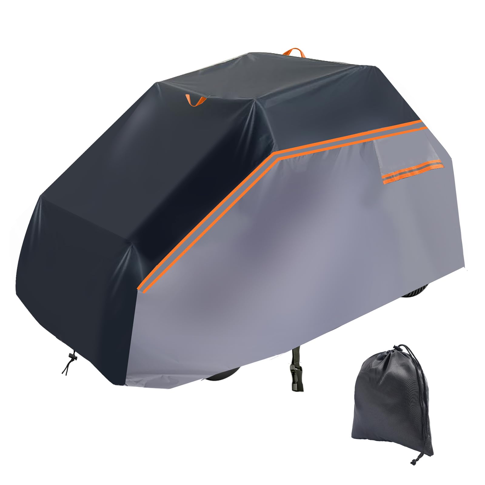600D Lawn Tractor Cover, 201 x 140 x 117 cm Waterproof Dust UV Resistant Outdoor Garden Lawn Mower Tractor Cover with Drawstrings and Protective Bag for All Season/Weather