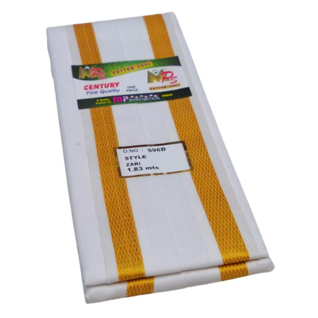 mps cotton cool Mps Coton Cool Century Fine Quality Gold Zari Border 1.83 MTS Angavastram Towel (Size:Length 72 Inch X 184 cm/Width 34 Inch X 87 cm) (Pack of 1 Piece)-picture-14