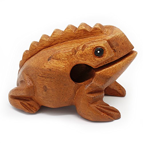 Aussel Guiro Frosch aus Holz mit Schlägel, große Ausführung, Musikinstrument Ton-Block - Image 5