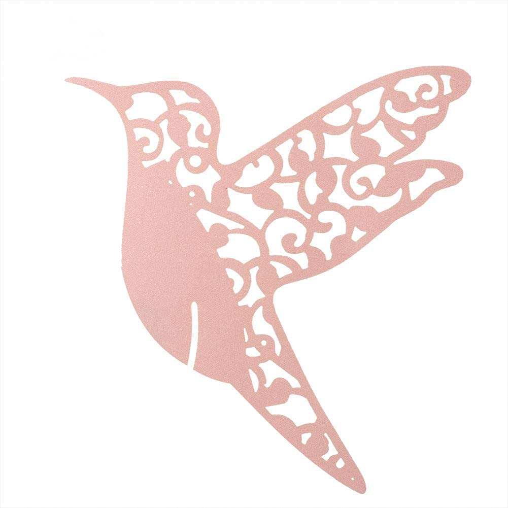 Aunmas 4# 50Pcs Wedding Place Cards Bird Shape Wedding Hollow Name Place Cards Personalized Table Name Reception Decoration Wedding Guest Cards For Wine Glass Banquets Table Decoration(4#)