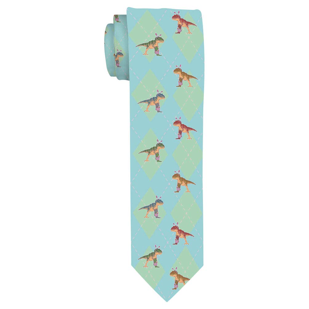 Easter Apparel T-Rex Easter Tie Holiday Clothes Easter Clothing Fun Easter Basket Stuffers Necktie