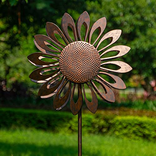 Southern Patio COS1900789 Sunflower Wind Spinner-73 Tall - Thumbnail 5