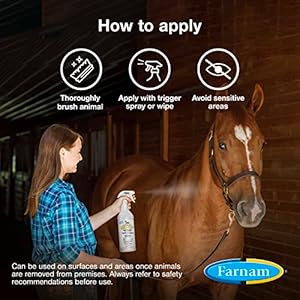 Farnam Broncoe Water-based Fly Spray with Citronella Scent for Horses, Dogs, and Premises 32 Ounces