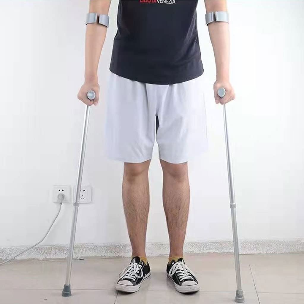 Bastón Muletas de Codo Selladas Muletas de Brazo Rehabilitación de fracturas for jóvenes Muletas Dobles telescópicas Antideslizantes Ligeras Muletas for Axilas Andador