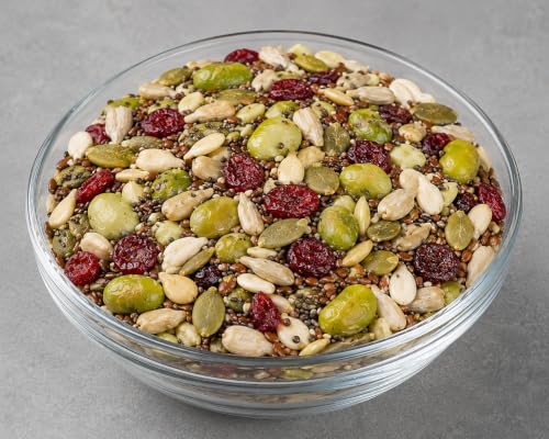 Image of PrettyNutty Super Seed Protein Mix 250gms| Roasted Edamame, Chia, Flax, Pumpkin, Sunflower & Watermelon Seeds with Cranberries