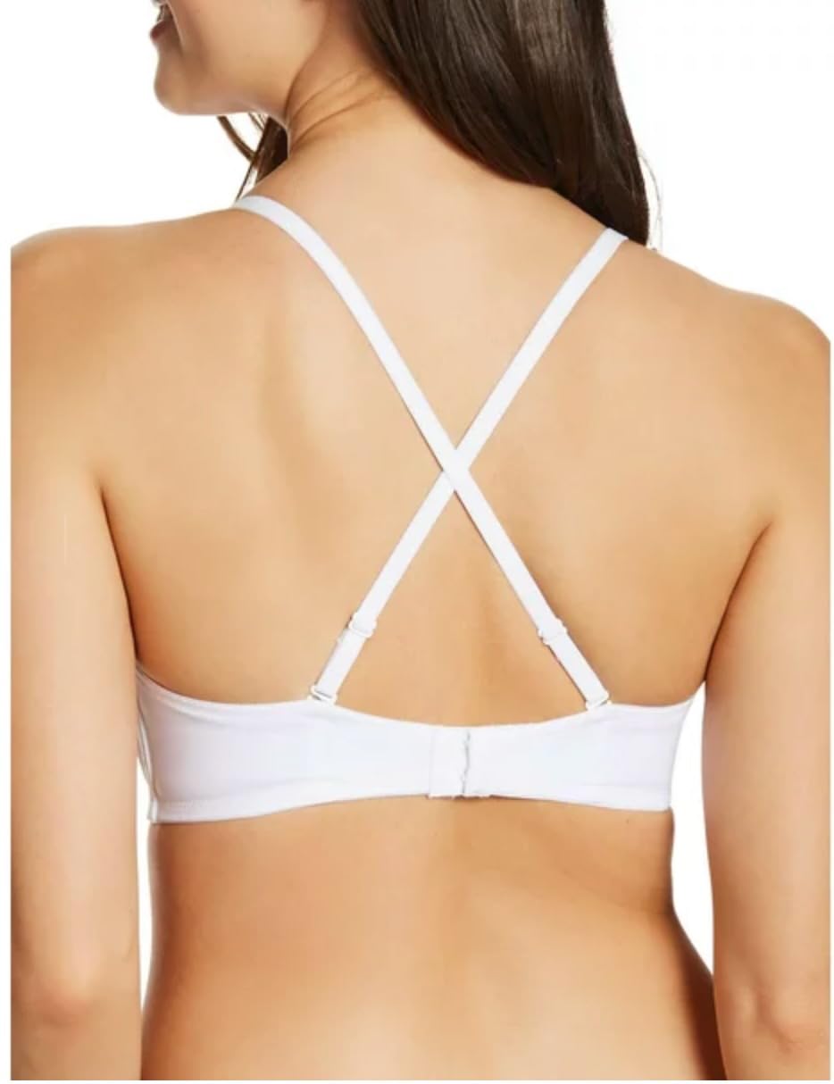 Maidenform Self Expressions Strapless Bra, Balconette Bra, Best Strapless Bra, Stay-Put Underwire, 5-Way Convertible Straps, 34A White