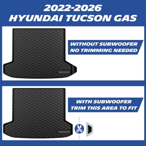 Image of Michelin Vehicle Mats for 2022-2026 Hyundai Tucson Gas (6 Piece) | Not Fit Hybrid or PHEV, All-Weather Floor Liner, Custom Fit, Durable TPE, Non-Slip