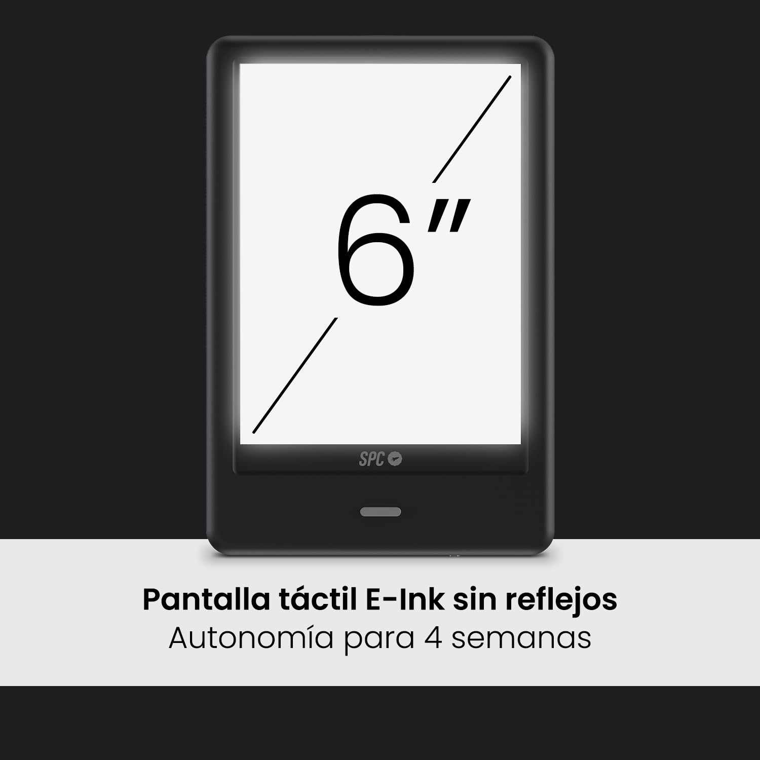 SPC Dickens Light 2 Pro + Funda | Libro Libro electrónico 6 Pulgadas táctil E-Ink, Brillo Ajustable y Temperatura de Color, 8GB de Memoria, 1 Mes autonomía, Ligero y Fino - Negro