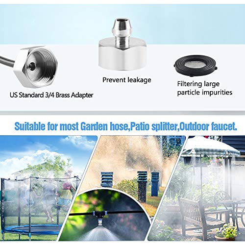 image for Innoo Tech Misting Cooling System 49.2FT(15M) Misting Line+ 12 Brass M