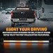 XRIDONSEN 35 inch Traffic Advisor Light Bar 144 LED Amber White Emergency Warning Flashing Safety Interior Windshield strobe lights w/Directional Arrow for Construction Vehicles Snow plow Trucks