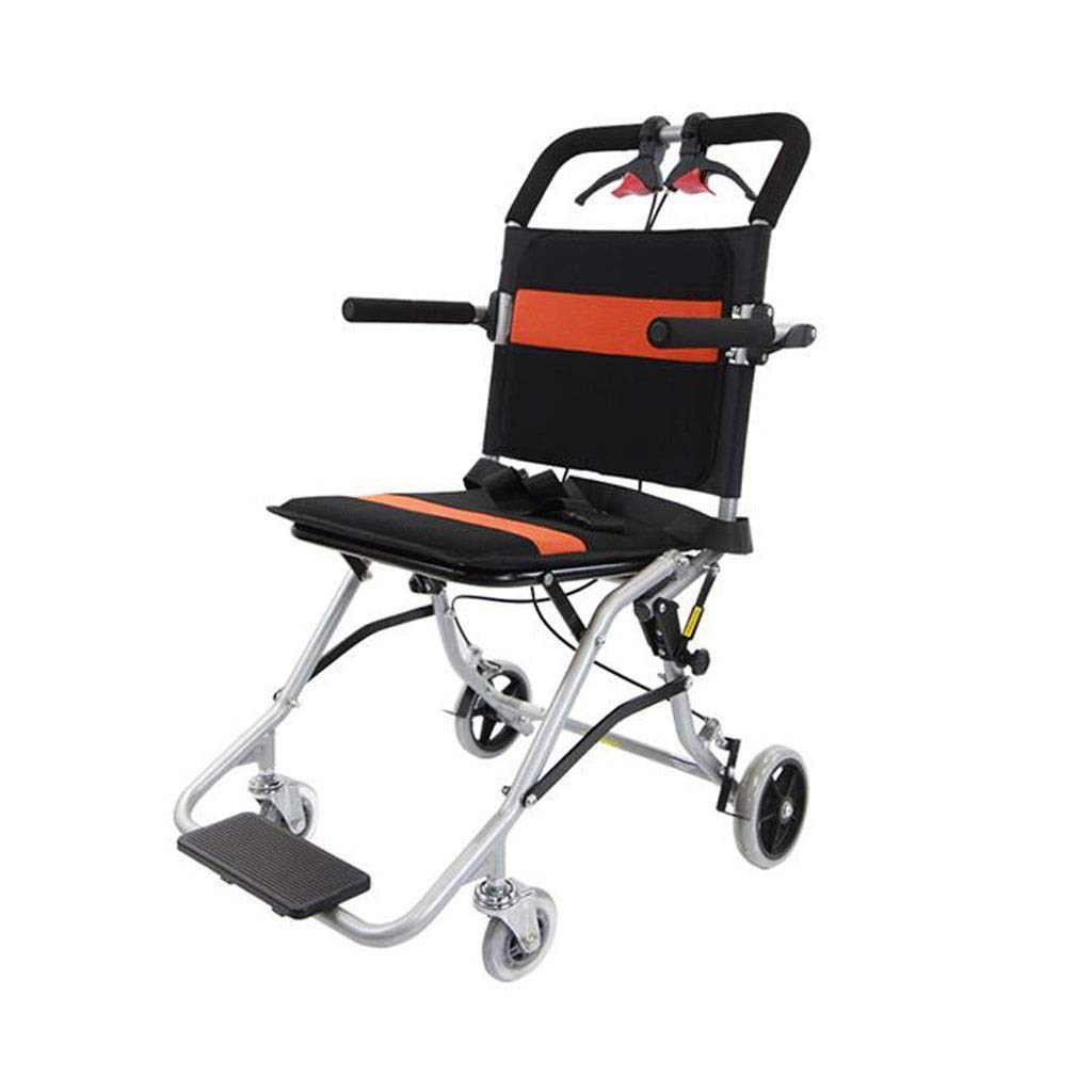 SXSLTSA Portable Wheelchair Self-Propelled Mobile Transport Wheelchair- Portable Wheelchair Self-Propelled Mobile Transport Wheelchair Folding Lightweight Ultralight Easy Travel Aluminum Small
