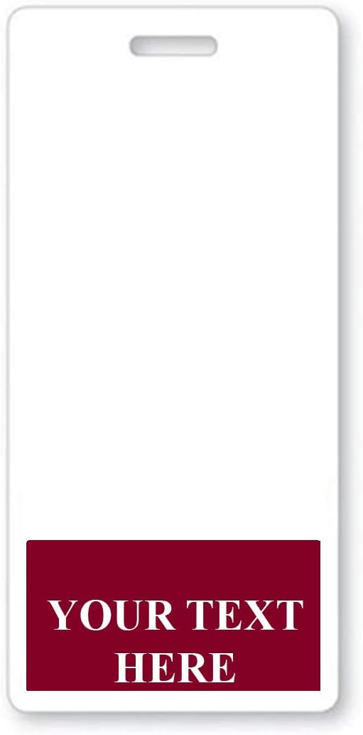 Bulk 6 Pack Custom Printed Vertical ID Badge Buddies - Double Sided USA Printed Badge Buddy - Healthcare Name Tag Backer - Waterproof, Spill Proof & Tear Resistant by Specialist ID (Blue)