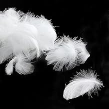 100Pcs White Goose Feathers - 3-5inches Natural White Feathers for DIY Crafts - Feathers Bulk for Wedding Party Home Decor Christmas Halloween Decorations,Dream Catcher Supplies