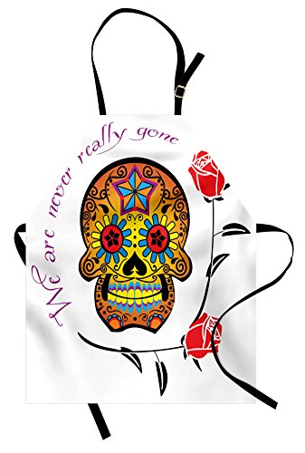 Lunarable Day of The Dead Apron, Spanish Dead Skull We are Never Gone