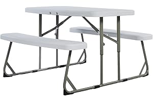 Flash Furniture Paige Kids Folding Picnic Tables with Benches: Perfect for Backyard Fun!