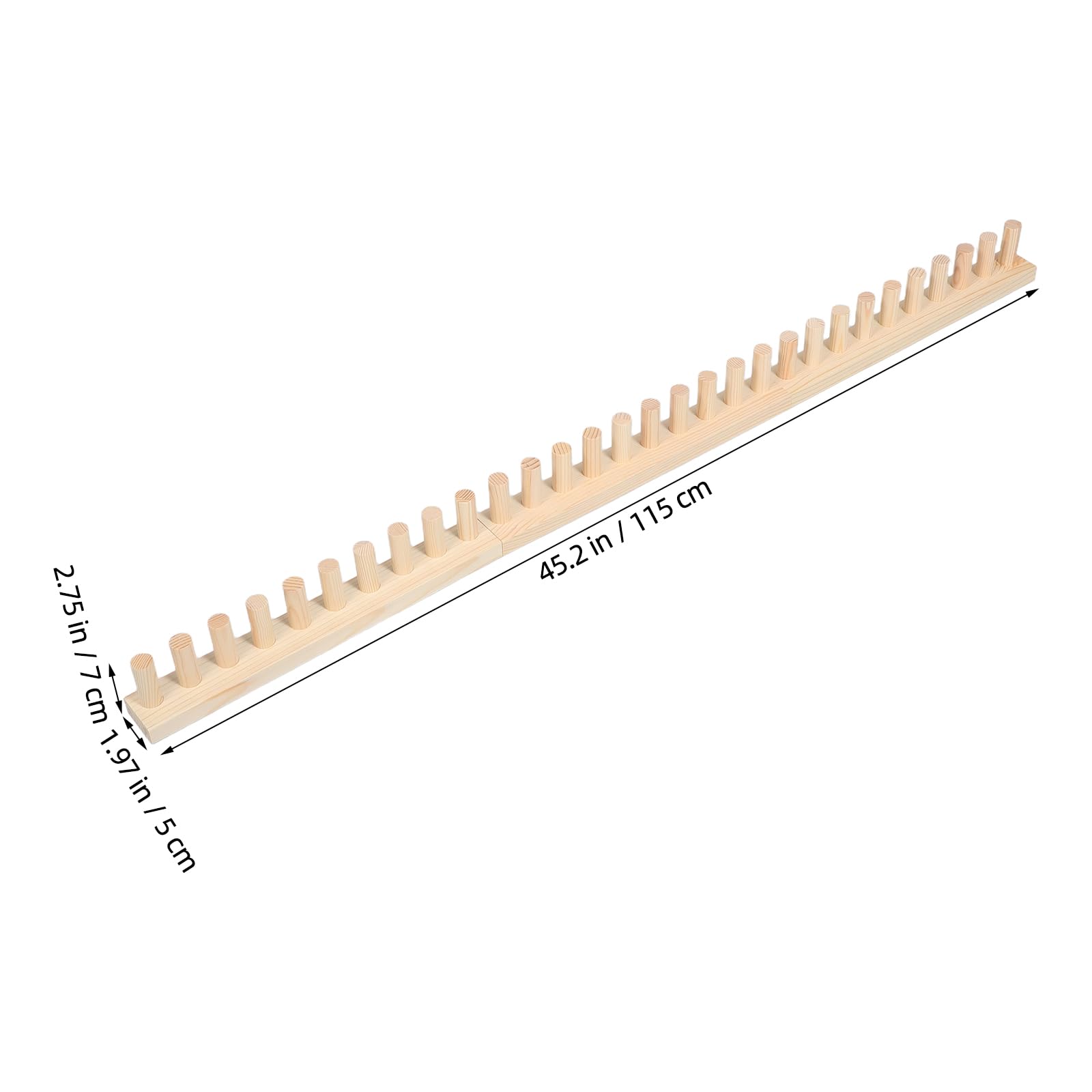 Tofficu Telaio per Maglieria a Mano in Legno Modulare 115x7 Cm, Set per Coperte a Maglia Grossa, Strumento per Tessitura DIY per Principianti e Laboratori Creativi a Casa e Scuola