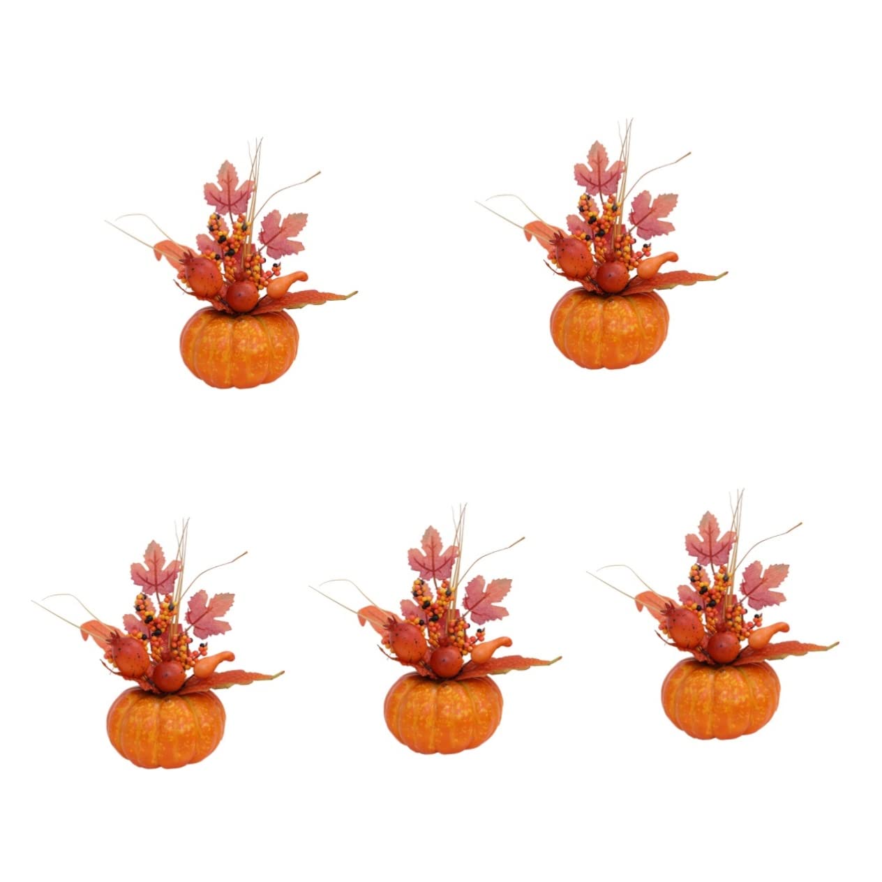 GALPADA 5stücke Künstlicher Kürbis Dekoration Für Erntedankfest Und Halloween Design Leicht Und Platzsparend Für Innenräume Und Fotografie-Requisiten