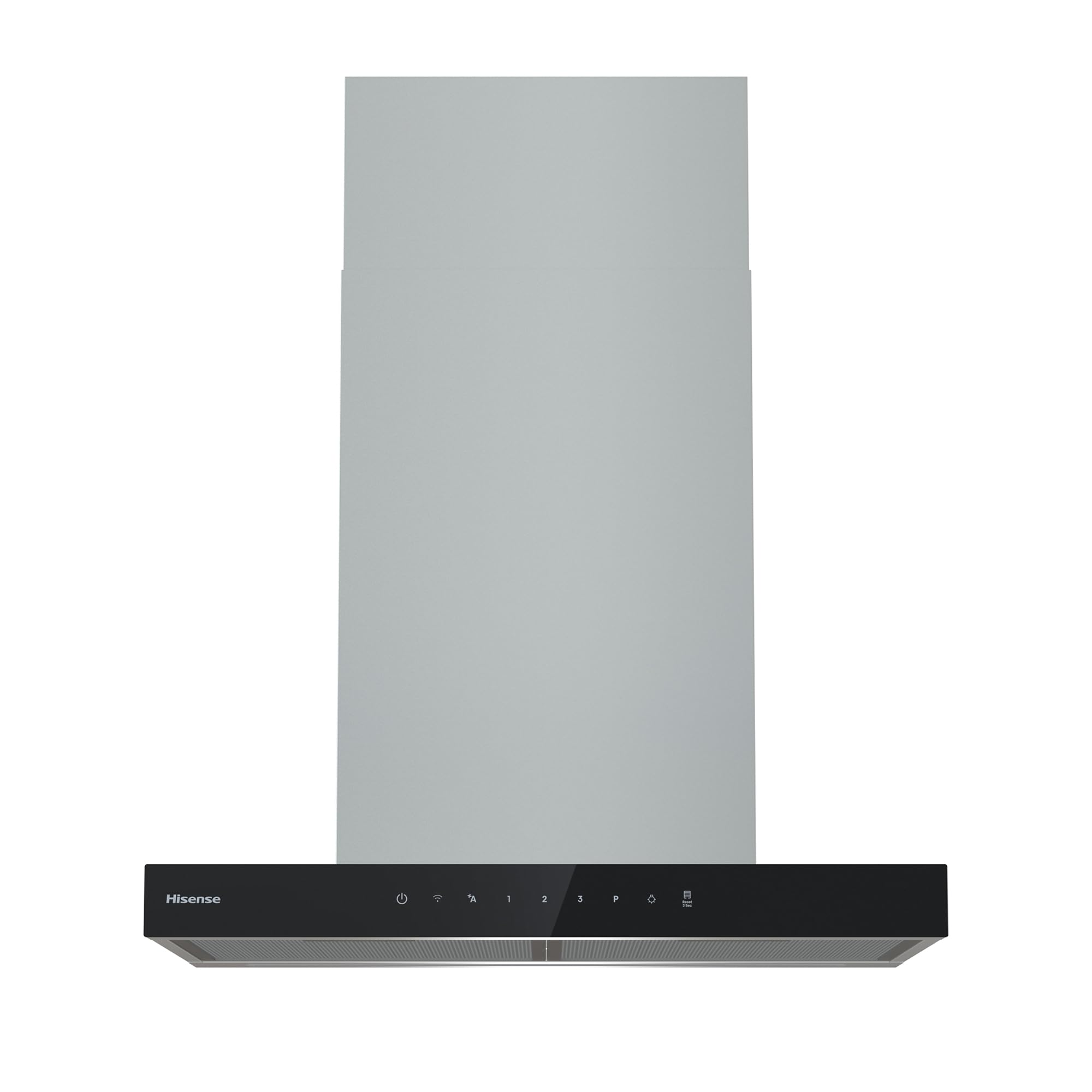 Hisense CH6T6226XGB okap kuchenny 60 cm, 446 m³/h, klasa A+, synchronizacja H2H, czujnik czystego powietrza, funkcja Boost, efektywność energetyczna A+, sterowanie dotykowe, alarm filtrujący, stal