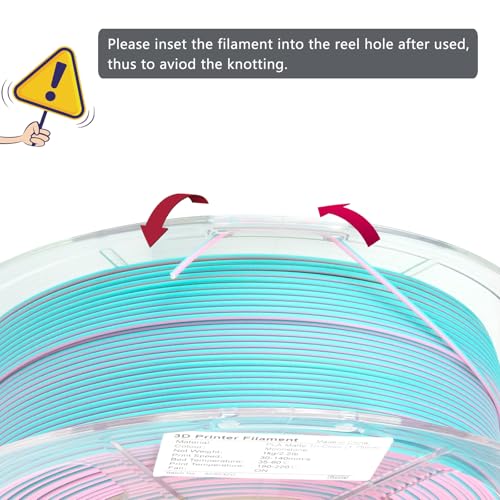 Image of iSANMATE Matte 3D Printer Filament, 3-in-1 Color Rainbow Filament, Coextrusion 3D Filament, Rapid Magic Color Change Filament 1.75mm, Dimensional Accuracy + /- 0.03 mm, Moonstone 1KG /Spool