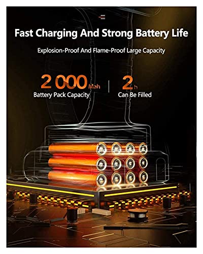 ROSG Tragbare kabellose 4-Zoll-Kettensäge mit 2 Batterien und 4 Ketten, elektrische Mini-Kettensäge, 0,7 kg leichte… – Bild 8