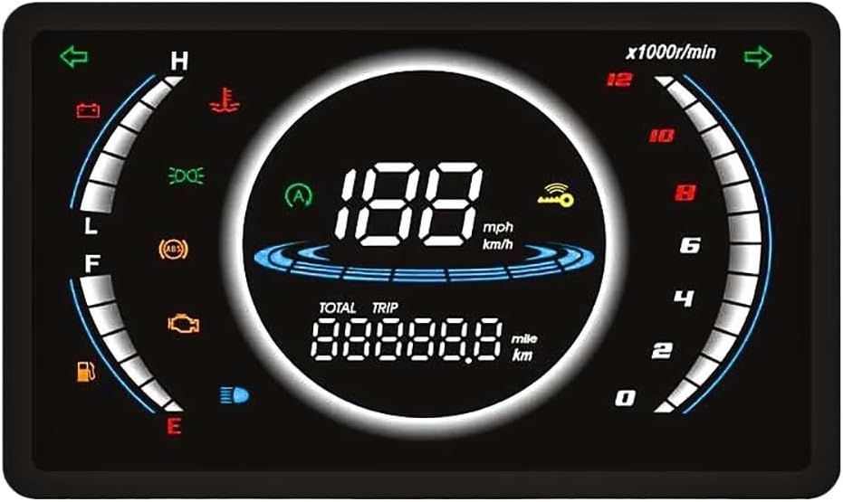 Motorcycle Odometer Gauge Universal Motorcycle 12V Digital Tachometer Adjustable Digital With Gear Temperature 199km/h For EX5 For Dream