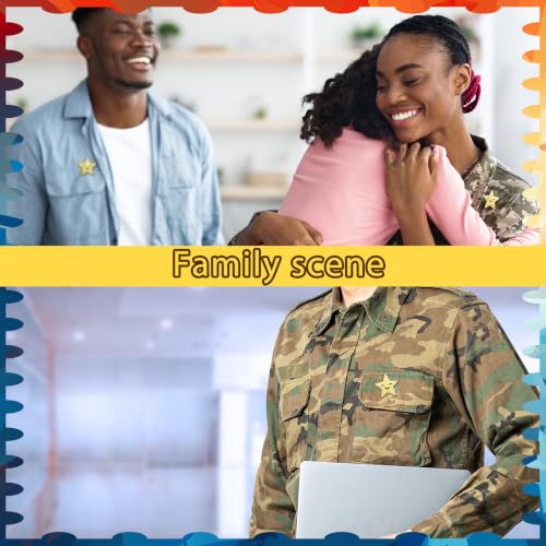 Image of Lyrow 25 /50 /100 /150 /300 Pcs Gold Star Pins Bulk golden Metal Y2k Motivational Pins for Patriotic Veterans Day Bckpack Brooch Lapel