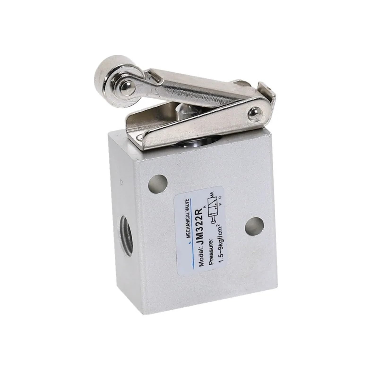 Válvula neumática de 2 posiciones y 3 vías JM322R con interruptor de palanca de rodillo de 1/4
