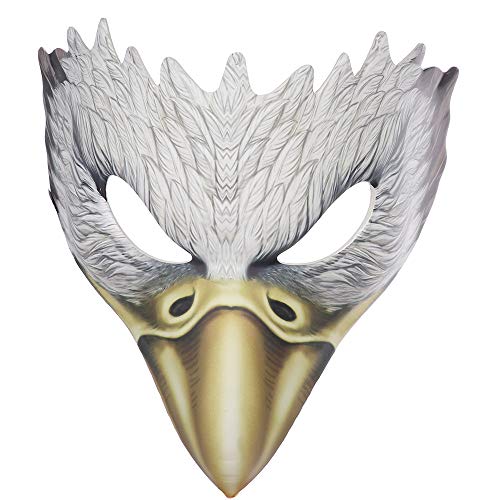Hosfairy 1Pcs Cosplay Eagle Mask Half Face Mask Eagle Mask Eagle Costume Mask Bird Eagle Mask for Easter Halloween Carnival ChristmasParty Masquerade Costume Decoration