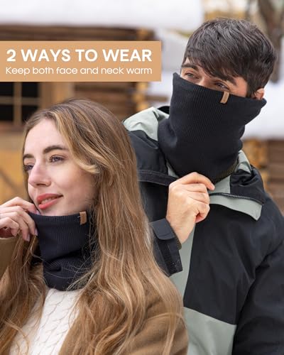 FURTALK Winter Neck Warmer Men Ski Neck Gaiter Scarf For Men Women Thick Warm Fleece Windproof Scarves - Image 5
