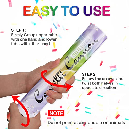 Confetti Cannon Party Poppers Biodegradable Shooters, (6 Pack) Yeshow Multicolor Confetti Blaster For Birthday Graduation Wedding Christmas New Year’s Eve #TOP5